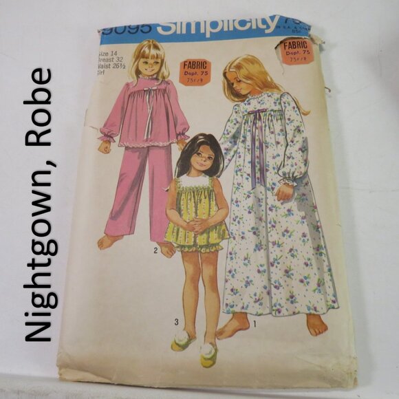 simplicity 9095 sewing pattern nightgown, shirt, pants, shorts - Picture 2 of 8